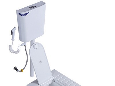 箭标王带盖板翻盖式陶瓷蹲便器冲水箱整套家用大便器蹲坑防臭蹲厕图1
