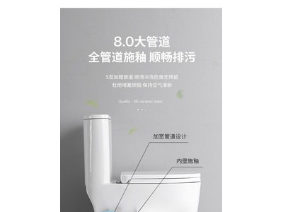 最短小户型8.0大口径家用陶瓷马桶卫生间虹吸式坐便器批发图2