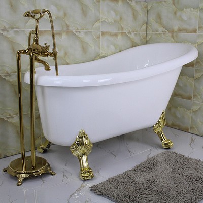 家用欧式贵妃缸简约独立式一体双层保温小户型亚克力浴缸多色可选
