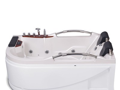 亚克力智能冲浪按摩浴缸成人浴盆独立式双人弧扇形工程浴缸3023A