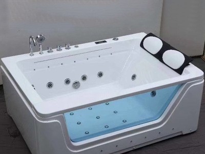 豪华独立式亚克力大型家用成人双人浴缸冲浪按摩恒温加热浴盆8019图4