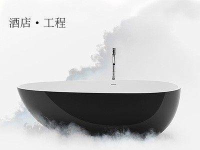酒店bathtub 主题 民宿纯亚克力独立浴缸 卫生间洗澡缸 工程圆缸图5