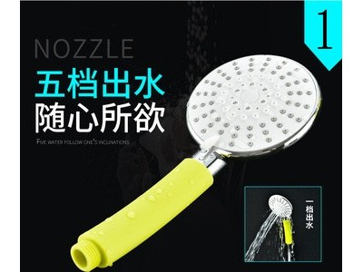 手持彩色淋浴花洒喷头浴室莲蓬头热水器增压节水淋雨花酒花晒头图3