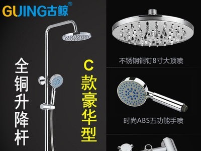 浴室增压淋浴花洒套装全铜淋浴器套装带升降花洒卫浴洁具厂家批发图5