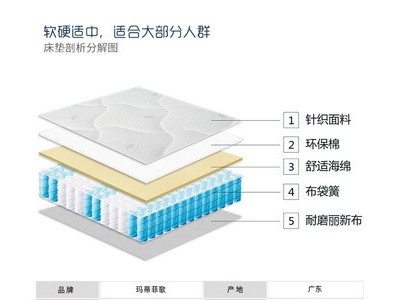 厂家直售独立弹簧席梦思袋装弹簧床垫酒店公寓家装批发压缩卷包图2