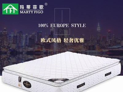 厂家直供独立弹簧席梦思乳胶床垫酒店公寓家装配置压缩卷包床垫图2