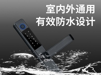现货批发户外防水断桥铝指纹锁家用推拉门智能锁肯德基大门电子锁图3