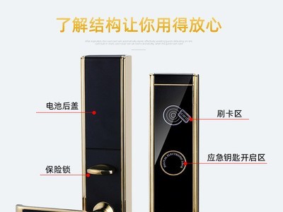 酒店工程款智能门锁IC卡ID刷卡锁酒店公寓民宿专用防盗电子感应锁图4