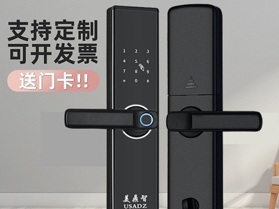 智能家居 新款指纹刷卡锁 防盗门家用密码锁 电子智能门锁