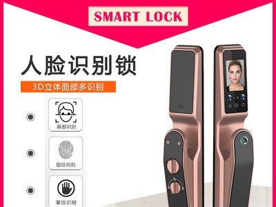 全自动智能锁刷脸人脸识别指纹锁家用防盗门小程序电子密码锁加工图1