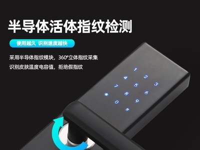 APP远程管理公寓智能门锁 家用防盗门密码锁酒店刷卡锁通通锁厂家图2