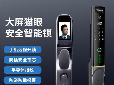 全自动指纹锁家用防盗门木门电子锁可视猫眼门锁远程开锁智能锁图2