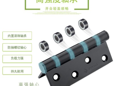 源头厂家不锈钢平开合页 4寸隐形门合页缓冲活页3mm加厚静音铰链图2