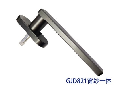 CNC窗纱一体执手锁铝合金氧化把手断桥门窗锁歪把手平开窗执手锁图3