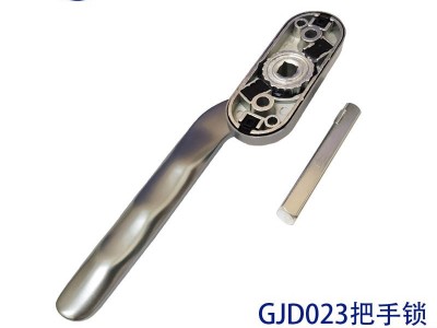 厂家023歪把手一体平开执手锁铝合金把手内开把手纱窗方轴执手锁图3