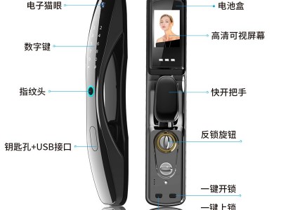 宏狮全自动指纹锁WiFi远程可视电子智能锁木门铜门防盗门智能锁图3