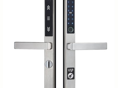 34mm矮把手断桥指纹锁纱窗门双重门推拉门有框3公分窄智能锁图4