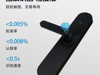 2021现代简约一握开指纹锁WIFI远程开锁公寓酒店安全智能锁批发图3