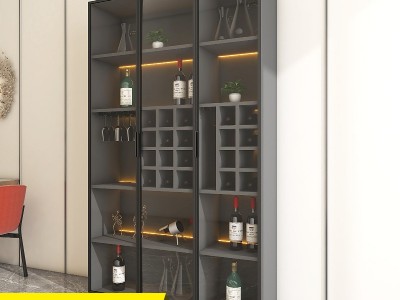 新款玻璃酒柜展示柜客厅高档现代简约储物柜靠墙家用图1