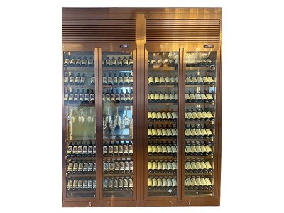 不锈钢酒柜定制 酒店公寓屏风酒柜 不锈钢恒温恒湿酒柜定制图5