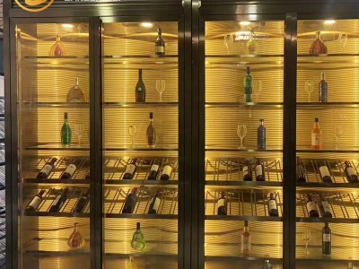 厂家直供多色不锈钢恒温酒柜 定制玻璃恒温酒柜红酒馆酒吧客厅图3