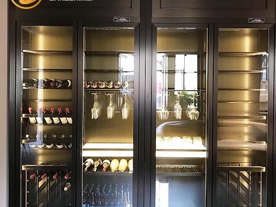 不锈钢酒柜会所定制恒温酒柜 餐厅别墅定制展示屏风酒柜图2