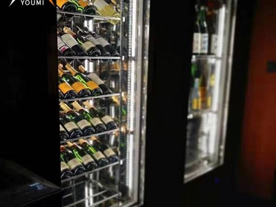 不锈钢恒温酒柜定制酒店别墅酒窖 酒庄红酒展示柜装饰酒柜红酒架图4