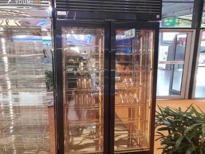 不锈钢酒柜恒温储藏简约双门玻璃白酒柜展柜定制酒窖酒架厂家直销图3