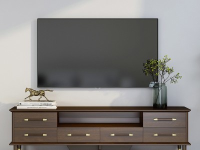 新中式电视柜茶几组合现代简约中小户型客厅轻奢实木电视柜地柜
