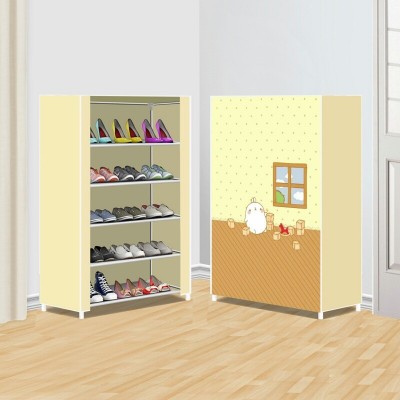 6层鞋柜简易多层鞋架家用防尘组装经济型收纳柜布鞋柜