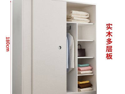 简约现代板式衣柜简易组合推拉门移门衣柜卧室整体大衣柜厂家定制图3