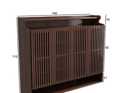 现代实木栅栏门鞋柜门口家用入户玄关柜门厅隔断柜复古拉门储 物柜图2