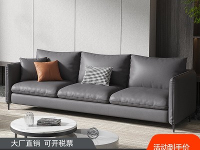 批发北欧科技布沙发小户型客厅简约双人三人位出租屋服装店小沙发图1