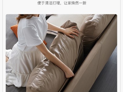 现代皮床1.8米简约主卧北欧双人储物轻奢榻榻米床软包棉麻床婚床图5
