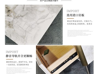 岩板电视柜茶几组合现代简约地台电视机柜家用客厅小户型轻奢地柜图2