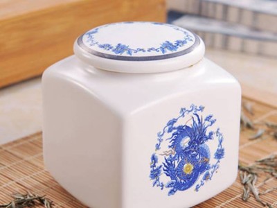 茶叶罐中式陶瓷家居装饰品软装花瓶摆件客厅茶几储物罐电视柜摆件图1