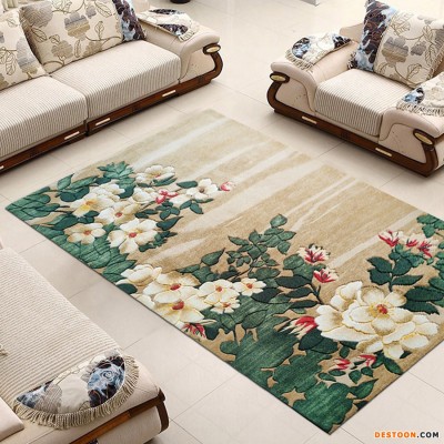 厂家定制简约现代中式卧室家用地毯欧式茶几地垫样板间客厅地毯