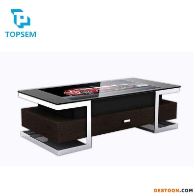 TOPSEM 55寸抽屉式触摸桌智能桌触控桌互动桌触控一体机智能触摸茶几