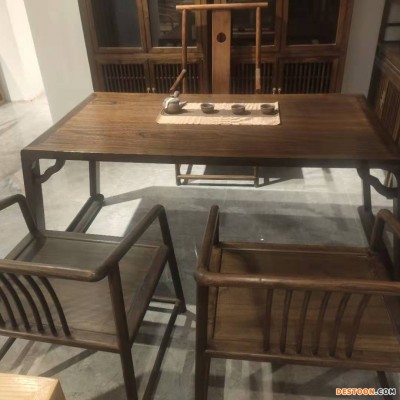 新中式白蜡木茶几小型功夫茶台家用全实木大板禅意原木办公室茶桌