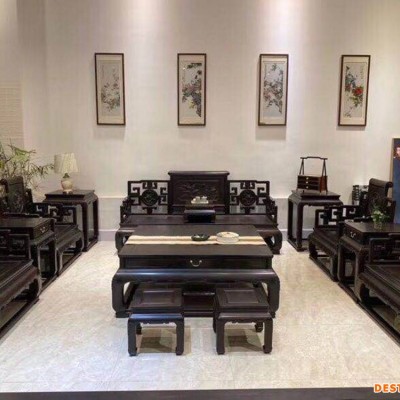 红木明清古典沙发款式图片大红酸枝沙发定制厂家中山名琢世家