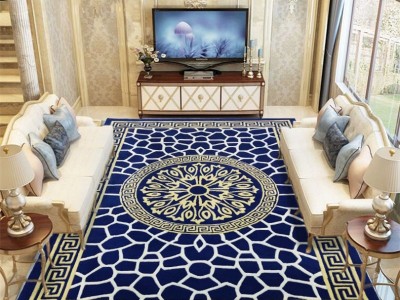 新中式客厅地毯 茶几垫中国风书房卧室地毯 床边现代/古典满铺轻奢定制