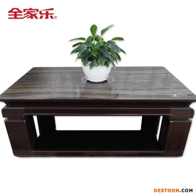 全家乐速热式取暖桌 干衣暖衣烤火器 餐馆取暖桌 SJ-大夫1号蒙砂木纹取暖茶几订制
