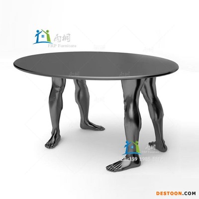 玻璃钢茶几桌 异形茶几 几何形状 艺术造型工艺品四脚茶几 玻璃钢茶几定制厂家广东家具厂