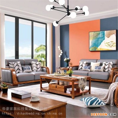 乌金木餐桌家具 长茶几 方茶几 简约新中式家具 胥氏帝豪