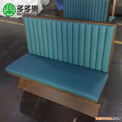 东莞定制餐厅卡座沙发 自助火锅烧烤餐厅双人沙发 多多乐厂家定制