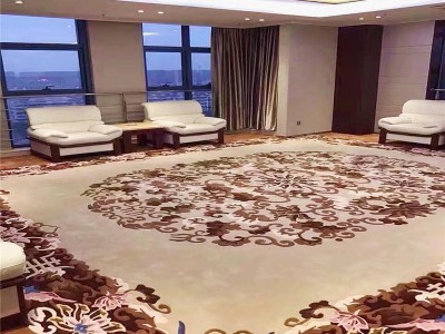 手工羊毛地毯 会客厅地毯 酒店满铺毯 立体雕花茶几毯