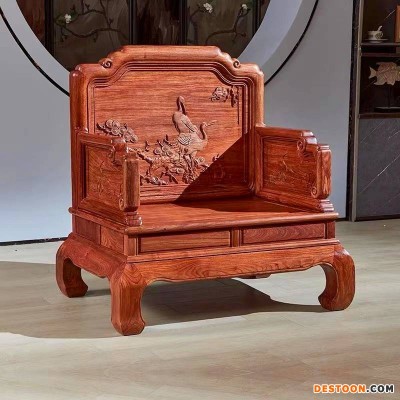 红木古典雕花沙发刺猬紫檀大奔沙发麒麟沙发雕花图案寓意