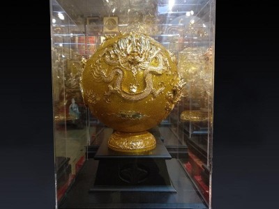 厦门漆线雕 风水摆件 五龙球 开业礼品 电视柜摆件 家居装饰花瓶 金线条24K真金箔工艺礼品