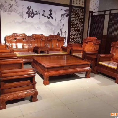 中山花梨木大奔沙发刺猬紫檀大奔沙发7件套13件套价格大全