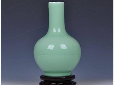 陶瓷花瓶青釉工艺品摆件陶瓷花瓶茶桌茶几插花